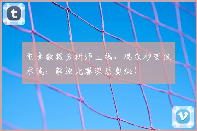 电竞数据分析师上线，观众秒变技术流，解读比赛深层奥秘！